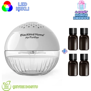 Blakcbird Home Işıklı Hava Temizleme Küresi , Oda Koku Makinesi Beyaz 4 Çeşit Solüsyon