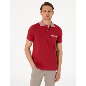 Pierre Cardin Erkek Nar Çiçeği Slim Fit Tişört 50307562-VR239