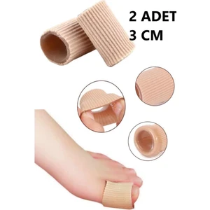 2 Adet Ayak Başparmak Koruyucu Kumaş Kaplı Jel Silikon Tüp