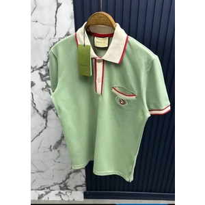 Gucci Göğüste Kilitli G Logolu Pamuklu Polo Yaka T-Shirt