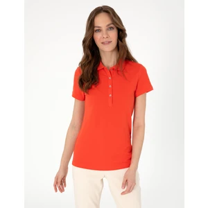Pierre Cardin Kadın Kırmızı Regular Fit Pamuklu Polo Yaka Basic Tişört 50305776-VR030
