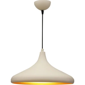 Krem   Içi Altın Metal Sarkıt Avize 35CM Mutfak Avize Salon Avize