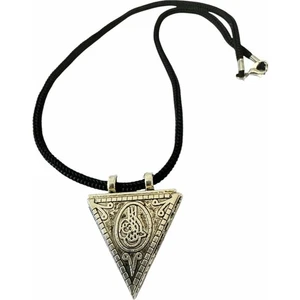 Unisex Üçgen Metal Cevşen Dualı  Kolye