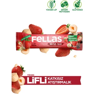 Meyve Bar - Çilek & Fındık 35 g x 12 Adet