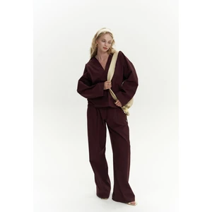 Blenham Bordo Gömlek Pantolon Takım