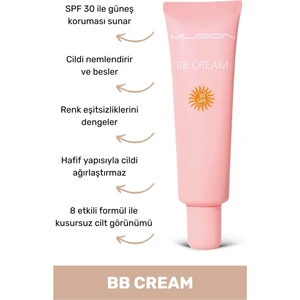 BB Cream 30 SPF Cilt Koruma ve Nemlendirme Etkisiyle 35 ml Tüm Cilt Tiplerine Uygun
