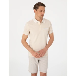 Pierre Cardin Erkek Bej Slim Fit Tişört 50307562-VR011