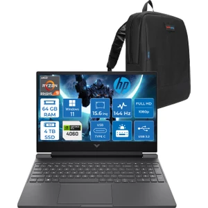 Hp Victus W15FB3006NT Ryzen 9 8945HS Aı 64GB Ddr5 4tb SSD 8GB/RTX4060 300NITS 15.6" Fhd IPS 144Hz WIN11WIN11PRO Gaming Taşınabilir Bilgisayar WB82WCEAW20+ZETTAÇANTA