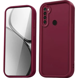 Xiaomi Redmi Note 8 Uyumlu Kılıf Kamera Korumalı Yumuşak Dokulu Darbe Emici Bordo Silikon Kapak