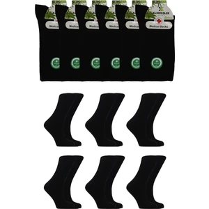 Kardeşler Çorap Bambu Kadın Siyah Soket Lastiksiz Şeker Çorabı Sıkmayan Çorap 6'lı Paket