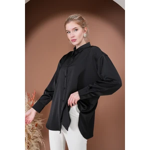 Rima Collection Oversize Kadın Saten Gömlek