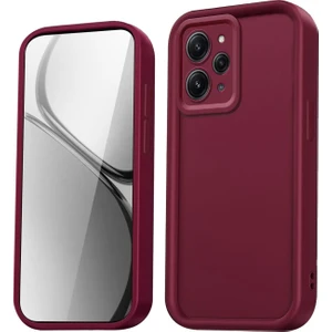 Xiaomi Redmi 13 4g Uyumlu Kılıf Kamera Korumalı Yumuşak Dokulu Darbe Emici Bordo Silikon Kapak