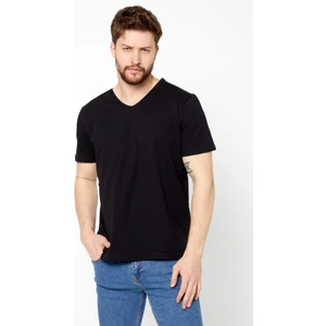Erkek Pamuklu Kısa Kollu V Yaka T-Shirt