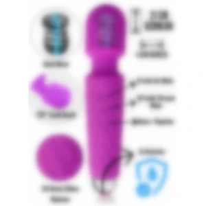 Şarjlı 20 Modlu Şarjlı Su Geçirmez Titreşimli Dildo Vajinal ve Anal Vibratör Masaj Aleti