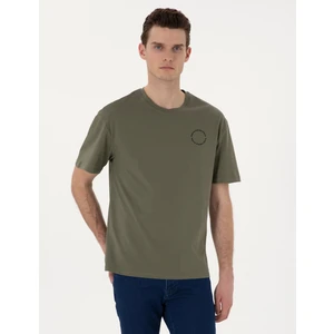 Pierre Cardin Erkek Haki Comfort Fit Bisiklet Yaka Tişört 50310076-VR027