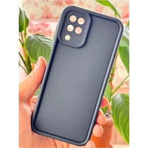 Samsung Galaxy A12 / M12 Kılıf Kamera Korumalı Yumuşak Dokulu Darbe Emici Siyah Silikon Kapak