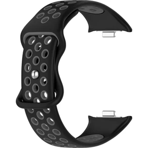 Xiaomi Redmi Watch 4 Uyumlu Kordon Delikli Silikon Siyah Gri