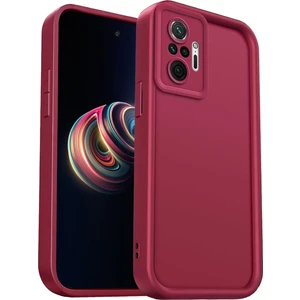 Xiaomi Redmi Note 10 Pro Uyumlu Kılıf Kamera Korumalı Yumuşak Dokulu Darbe Emici Bordo Silikon Kapak