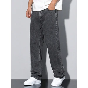 Erkek Casual Baggy Denim Jean Kot Pantolon