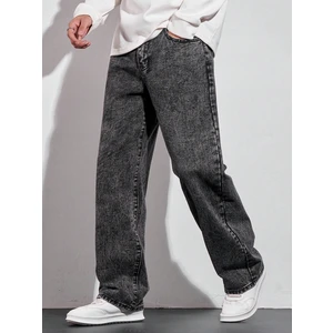 Erkek Casual Baggy Denim Jean Kot Pantolon