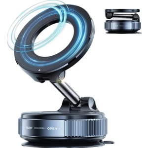 360° Dönebilen Vakumlu Magnetik Telefon Tutucu Ayna Cam Araba
