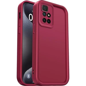 Xiaomi Redmi 10 4g 2022 Uyumlu Kılıf Kamera Korumalı Yumuşak Dokulu Darbe Emici Bordo Silikon Kapak