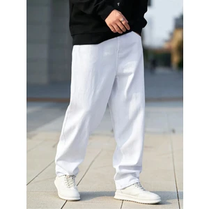 Erkek Casual Baggy Denim Jean Kot Pantolon