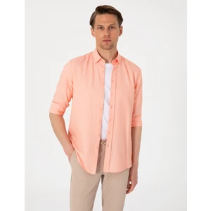 Pierre Cardin Erkek Mercan Oxford Slim Fit Kolay Ütülenebilir Gömlek 50306996-VR186