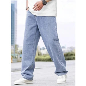 Erkek Casual Baggy Denim Jean Kot Pantolon