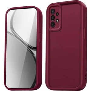 Samsung Galaxy A23 Uyumlu Kılıf Kamera Korumalı Yumuşak Dokulu Darbe Emici Bordo Silikon Kapak