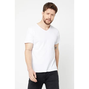 Erkek Pamuklu Kısa Kollu V Yaka T-Shirt