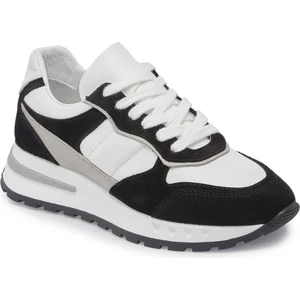Siyah Hakiki Deri Kadın Sneaker - K24I1AY67136-A01