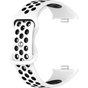 Xiaomi Redmi Watch 4 Uyumlu Kordon Delikli Silikon Beyaz Siyah