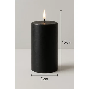 Respira 7*15 Siyah Silindir Mum