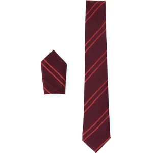 Erkek Kravat Klasik Mendilli Şık Kolay Şekil Alan Leke Tutmaz Desenli Uyumlu Geniş Tasarım