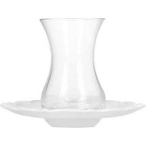 Maria Beyaz Rölyefli Çay Tabağı 6'lı(Şekerin Islanmasını Önleyen Tasarım 12CM)