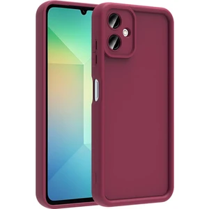 Samsung Galaxy A06 Uyumlu Kılıf Kamera Korumalı Yumuşak Dokulu Darbe Emici Bordo Silikon Kapak