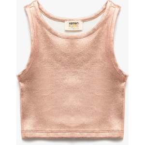 Bisiklet Yaka Ribanalı Kolsuz Parlak Atlet