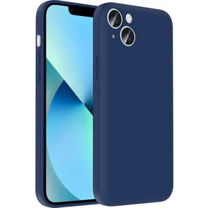 Bilişim Aksesuar Apple iPhone 14 Kılıf Kamera Korumalı Kartlık Hazneli Sah Vitra Kapak - Lacivert