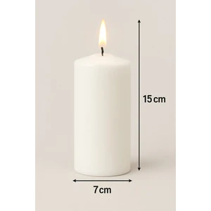 Respira 7*15 Beyaz Silindir Mum