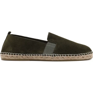 Erkek Yeşil Süet Deri Espadril 25SFD770010