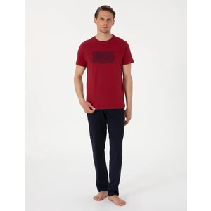 Pierre Cardin Erkek Bordo Kısakol Pijama Takımı 50314417-900