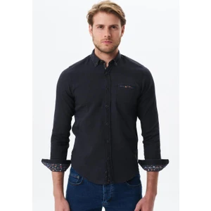 Erkek Denim Jean Slim Fit / Dar Kesim Kot Dokuma Gömlek K9GKD1070