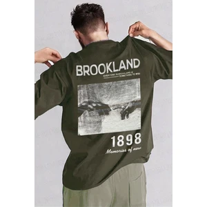 Teenage Millionaire Erkek 1898 Baskılı Haki Oversize Salas T-Shirt