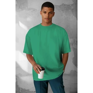 Teenage Millionaire Erkek Bntn Yeşil Basic Düz Baskısız Oversize Salas T-Shirt