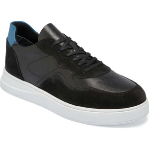 Siyah Hakiki Deri Erkek Sneaker - E24I1AY56841-A23