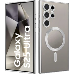 Samsung Galaxy S25 Ultra Kılıf Magsafe Wireless Şarj Destekli Parlak Renkli Lens Korumalı Kapak