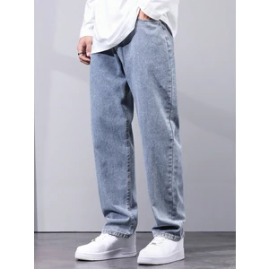 Erkek Casual Baggy Denim Jean Kot Pantolon