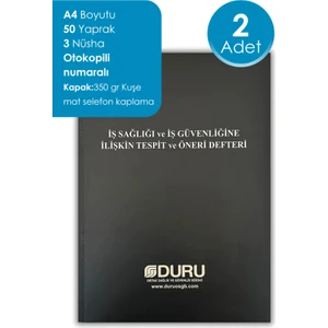 Duru Osgb Iş Sağlığı ve Güvenliği Defteri Otokopili - 2 Adet