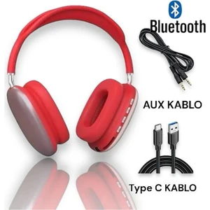 P9 Air Pro Max Kablosuz 5.0 Mikrofonlu Sd Kart Girişli Aux Kablolu Bluetooth Kulaklık
